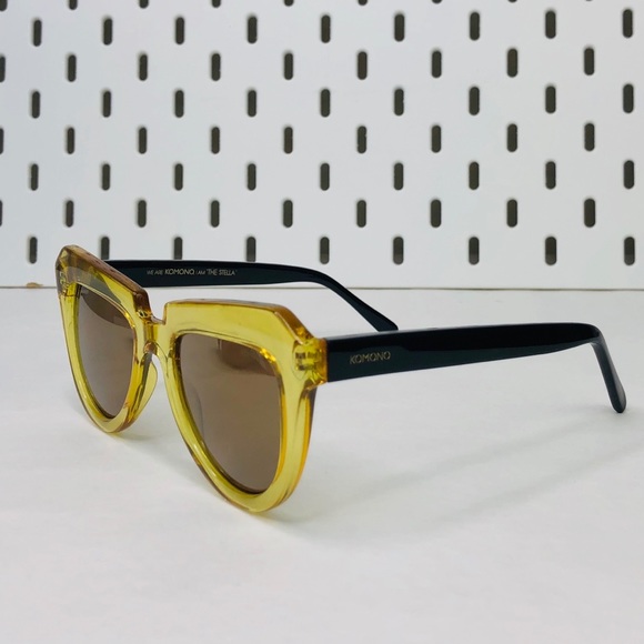 KOMONO sunglasses cat eye Stella Cider Black gold - Picture 6 of 9